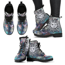 Galaxy Sun Moon Women's Leather Boots
