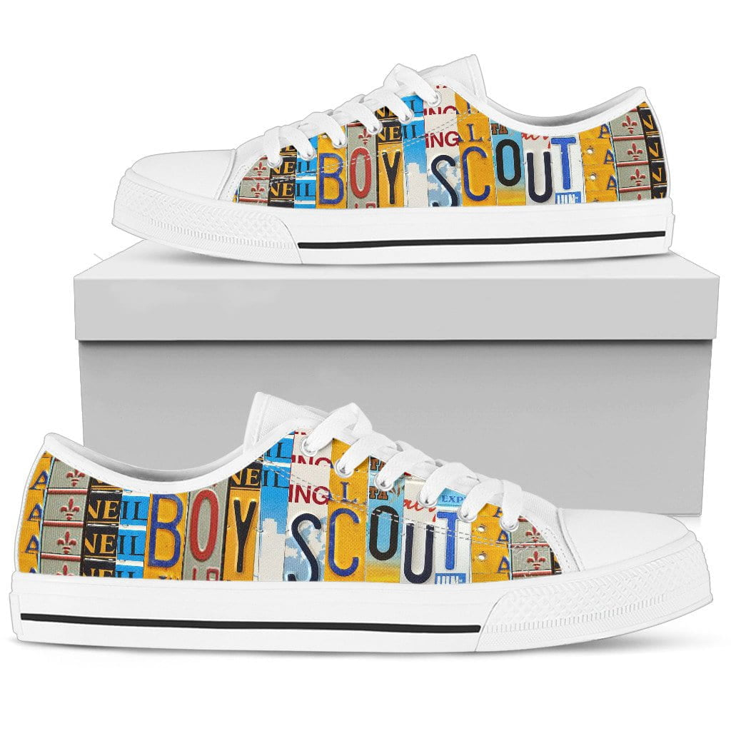 Boy Scout Low Top Womens Tennis Shoes White