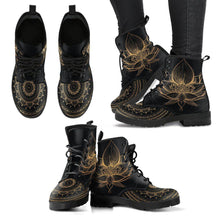 Gold Lotus Women's Leather Boots