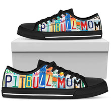 Pitbull Mom Low Top Womens Tennis Shoes