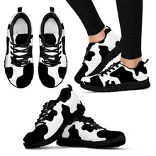 Holstein Cow Pattern Print Womens Sneakers White or Black
