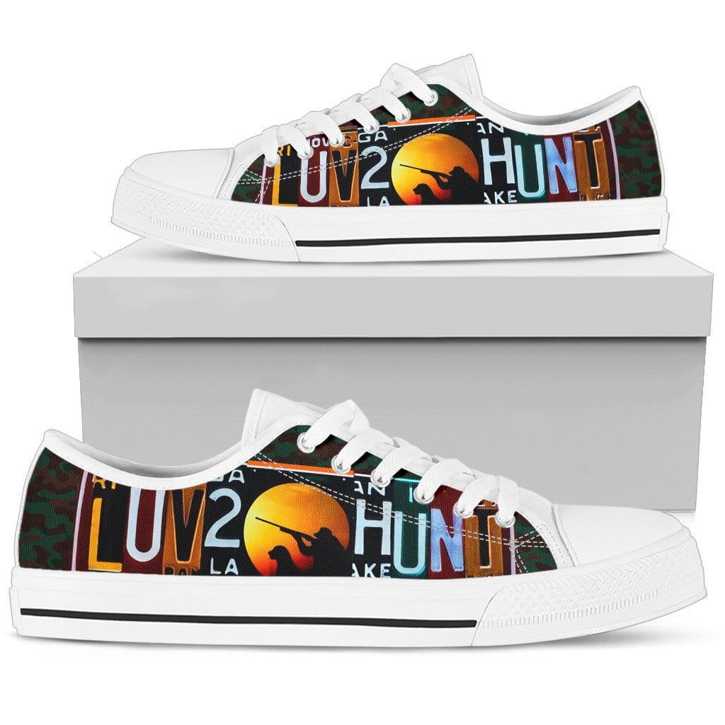 Luv 2 Hunt Low Top Womens Tennis Shoes White