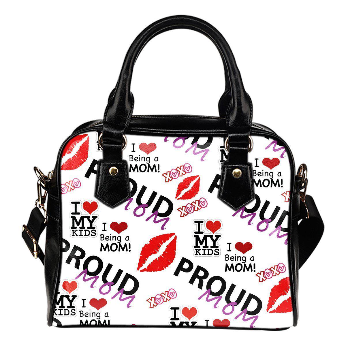 Proud Mom Shoulder Handbag