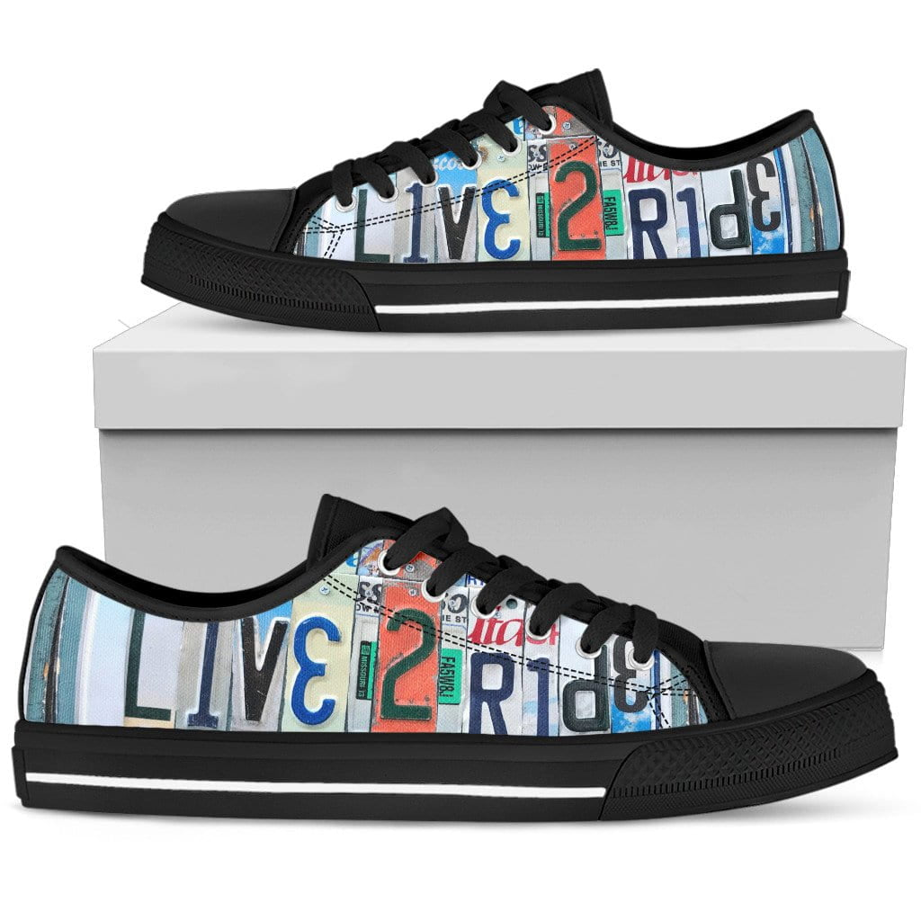 Live To Ride Low Top Mens Tennis Shoes Black