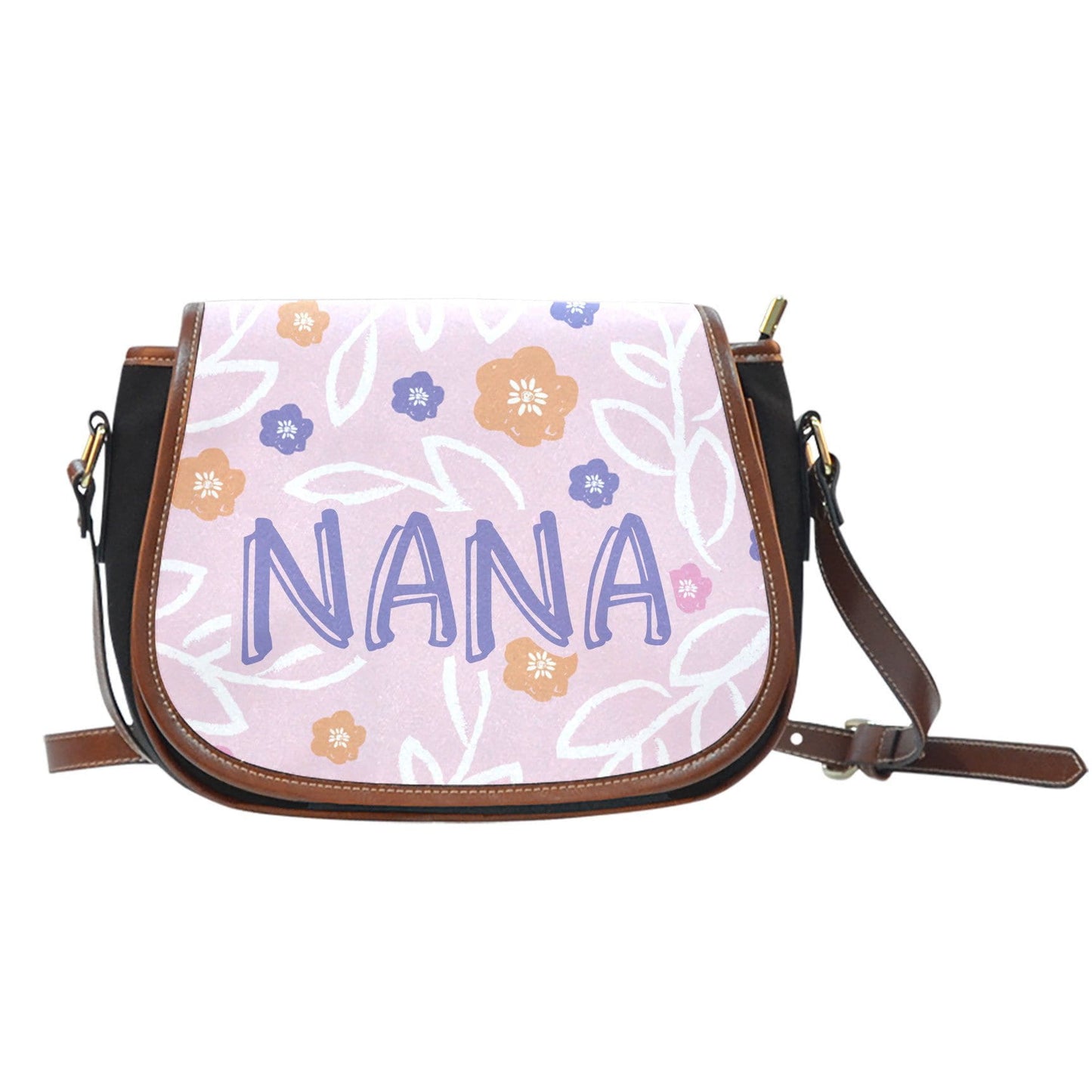 Nana Pink Floral Saddle Bag