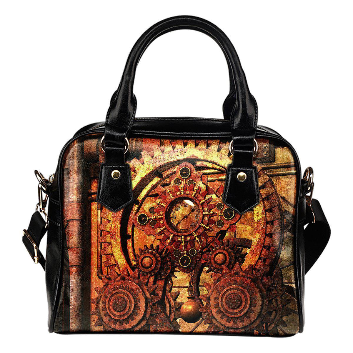 Sun Clock Steampunk Shoulder Handbag