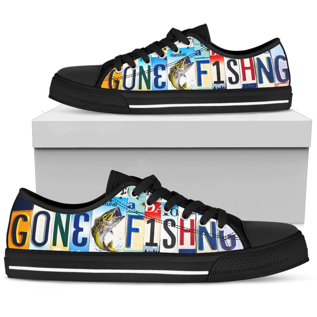 Gone Fishing Low Top Tennis Shoes