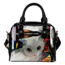Art Cat Shoulder Handbag