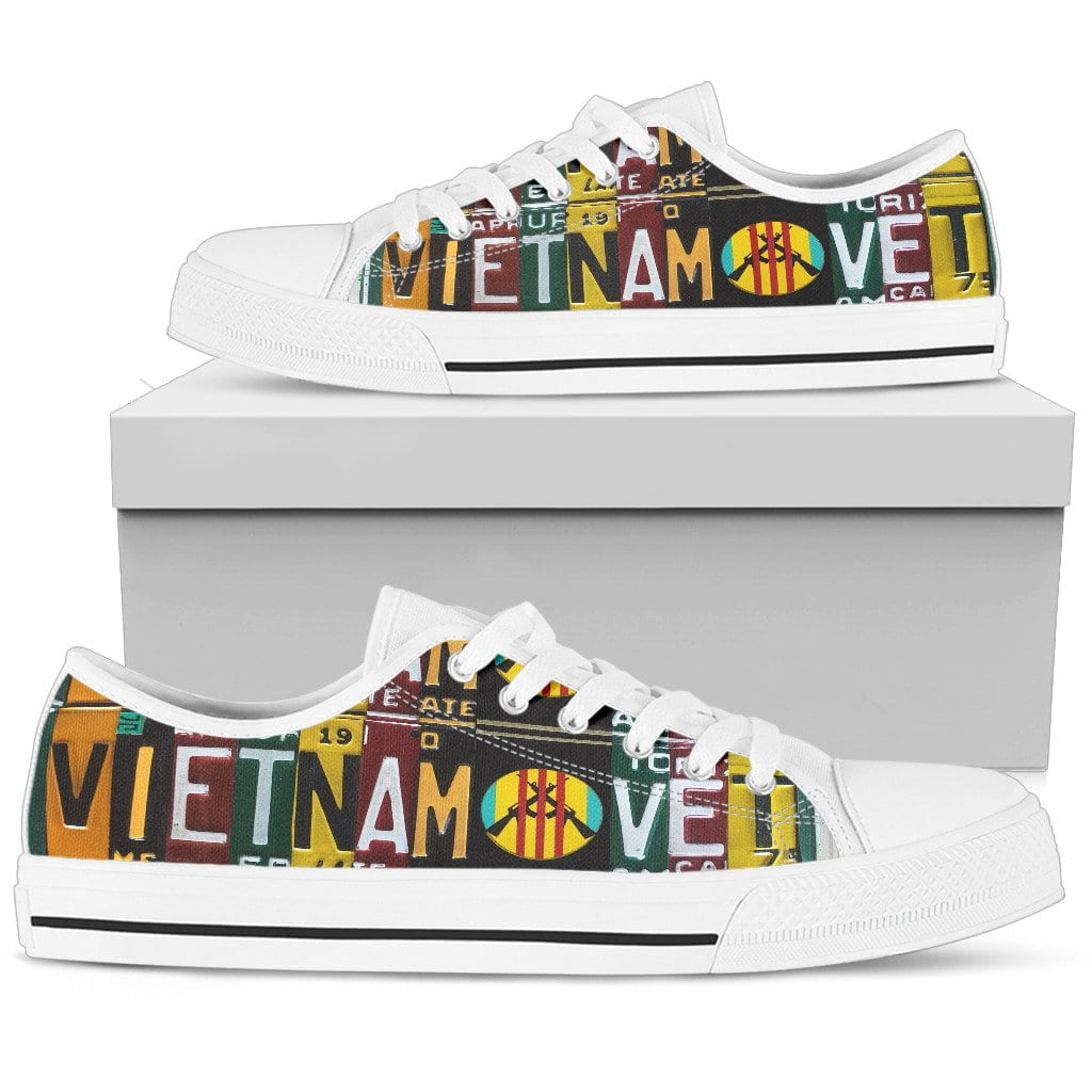 Vietnam Veterans Low Top Mens Tennis Shoes White