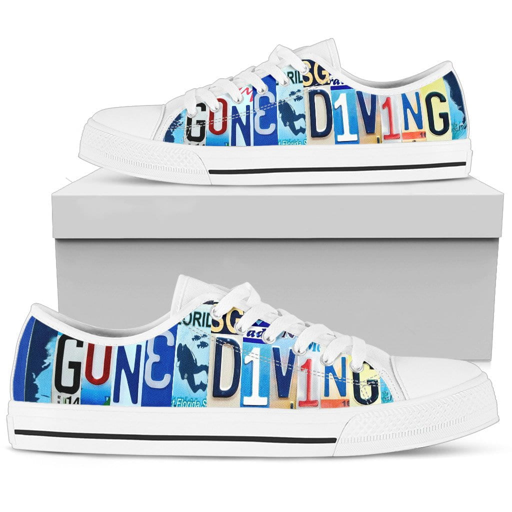 Gone Diving Low Top Womens Tennis Shoes