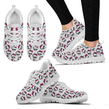 Pink Ribbon Skull Women's Sneakers