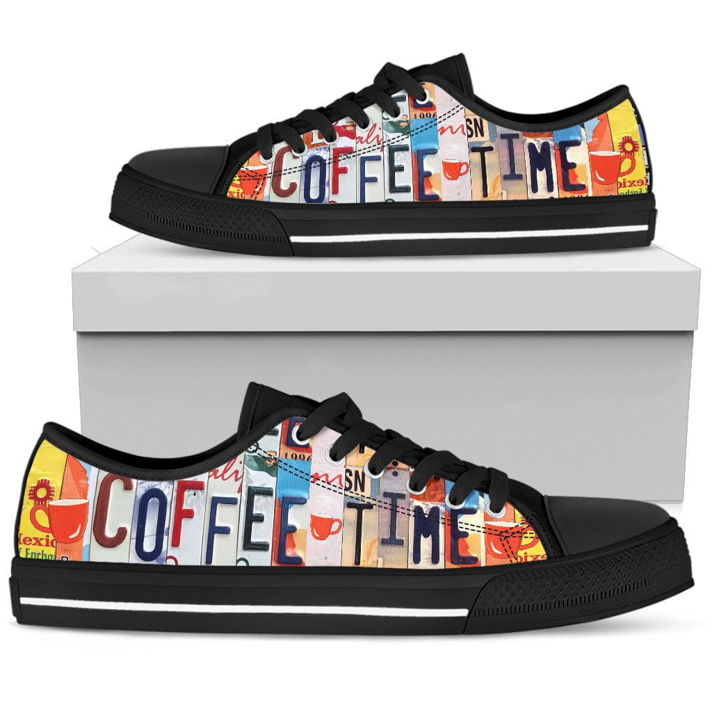 Coffee Time Low Top Womens Tennis Shoes