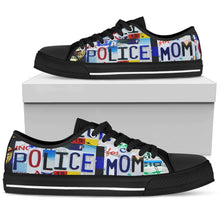 Police Mom Low Top Womens Tennis Shoes Black
