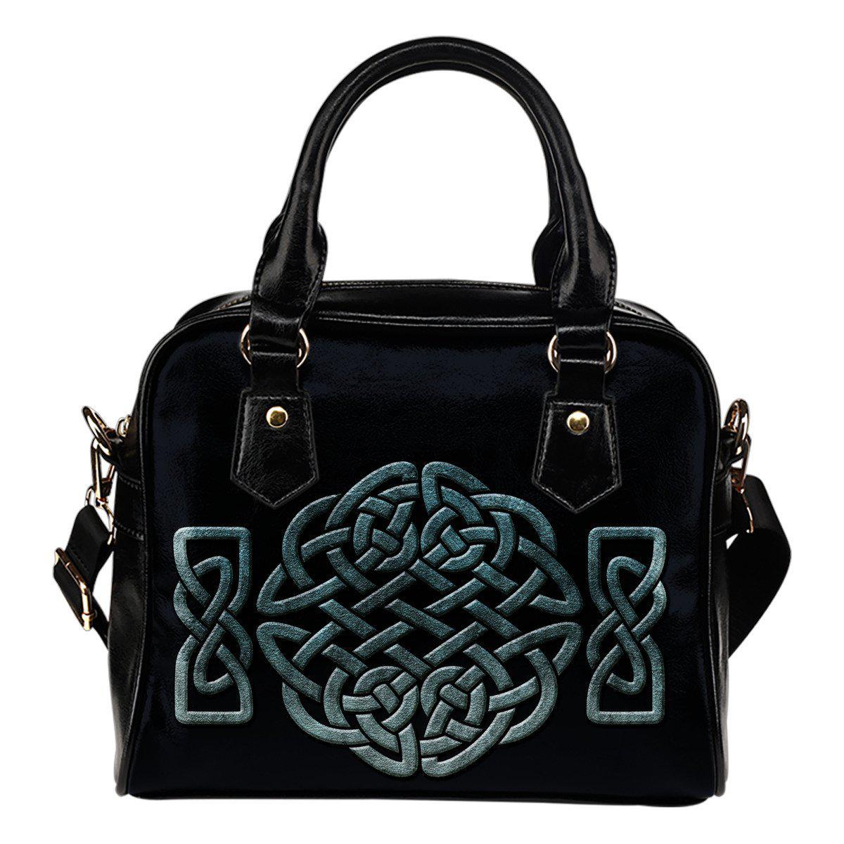 Teal Celtic Knotwork Purse Shoulder Handbag