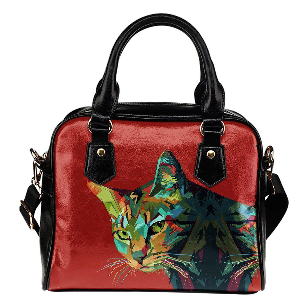 Grunge Cat Shoulder Handbag