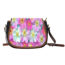 Pink Flowers Saddle Bag