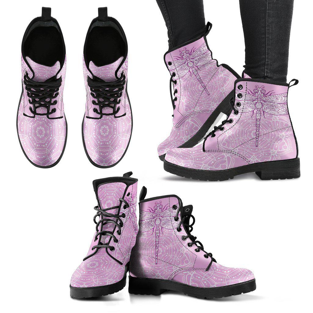 Dragonfly Mandala Women's Leather Boots
