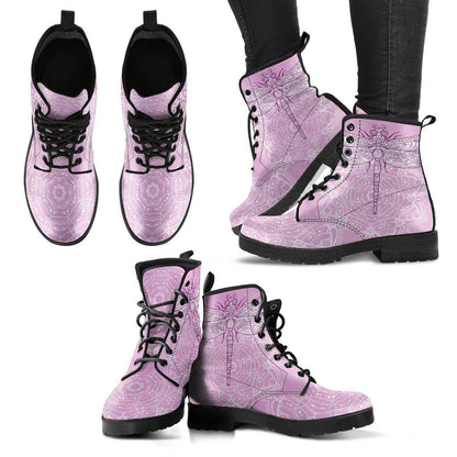 Dragonfly Mandala Women's Leather Boots
