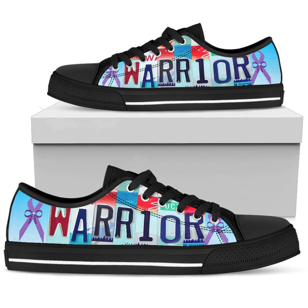 Alzheimer Warrior Low Top Mens Tennis Shoes Black