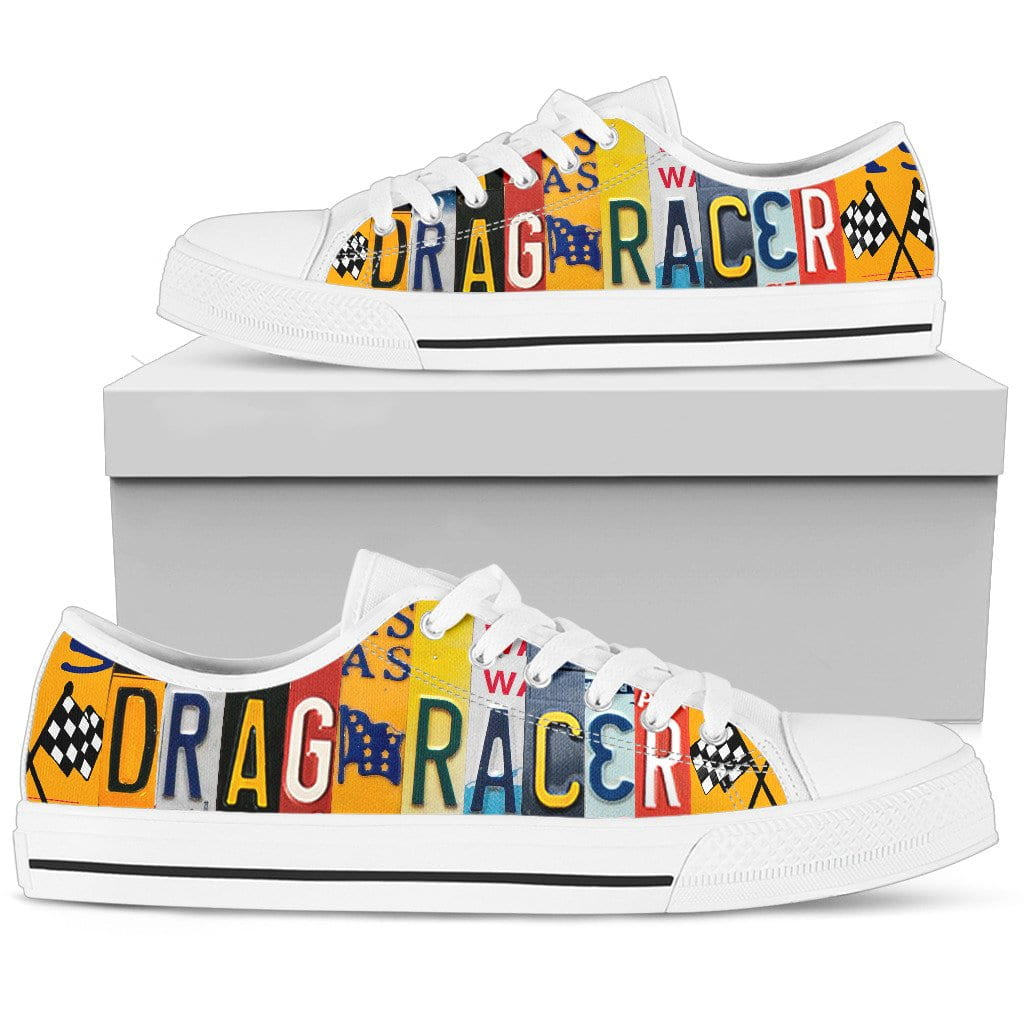 Drag racer black low top Womens Tennis Shoes