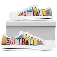Softball Addict White Low Top Mens Tennis Shoes