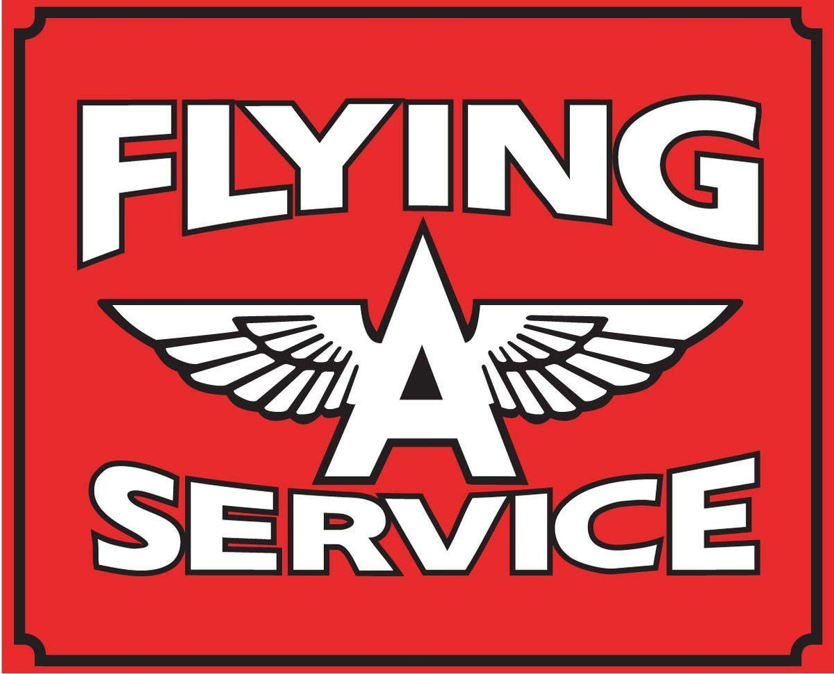 Vintage Fying A Service color decal sticker – Let's Print Big