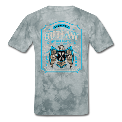 Outlaw Custom Motors Fast Loud Mens T-Shirt - grey tie dye
