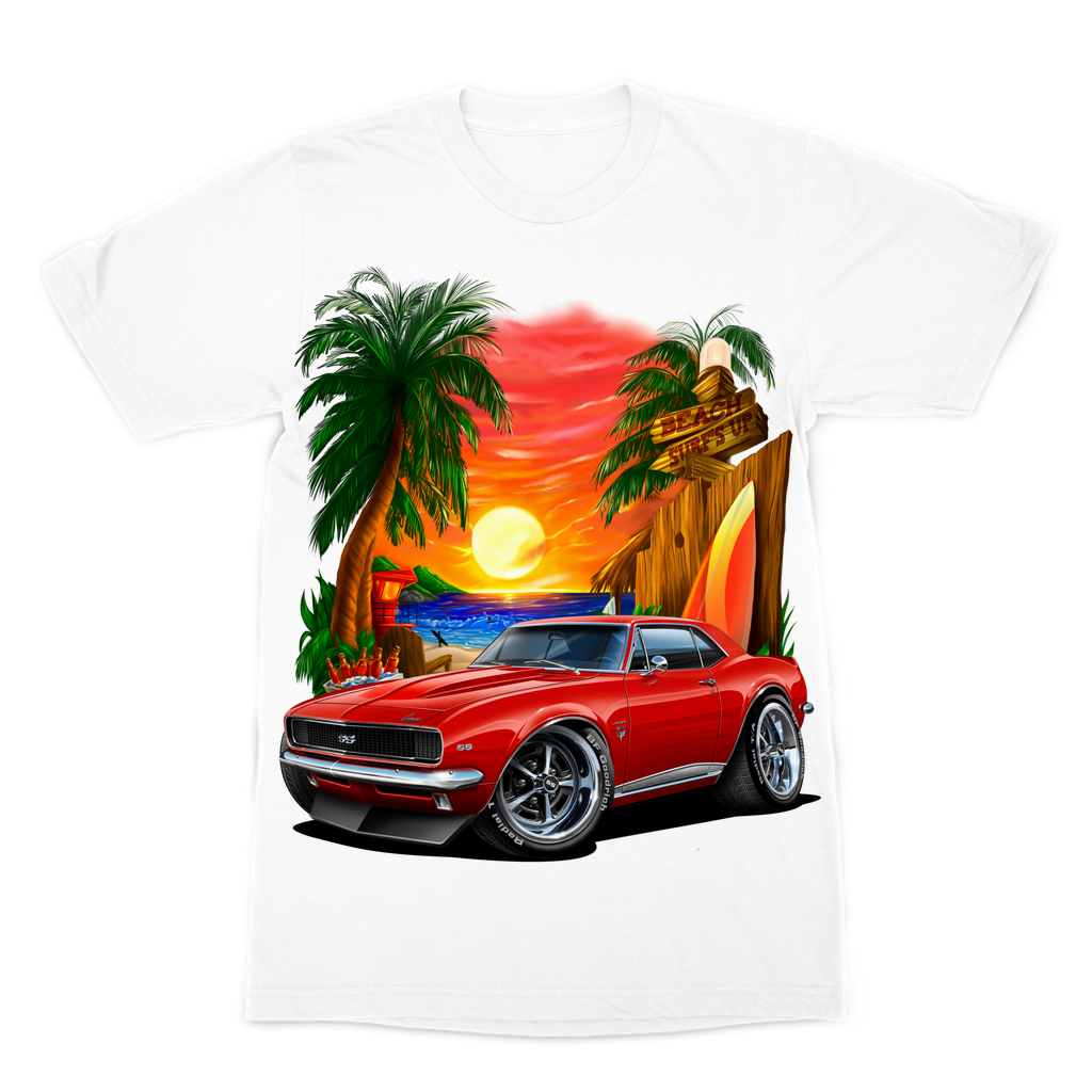 1967 Camaro SS Margaritaville Beach Car Art Premium Sublimation Adult T-Shirt