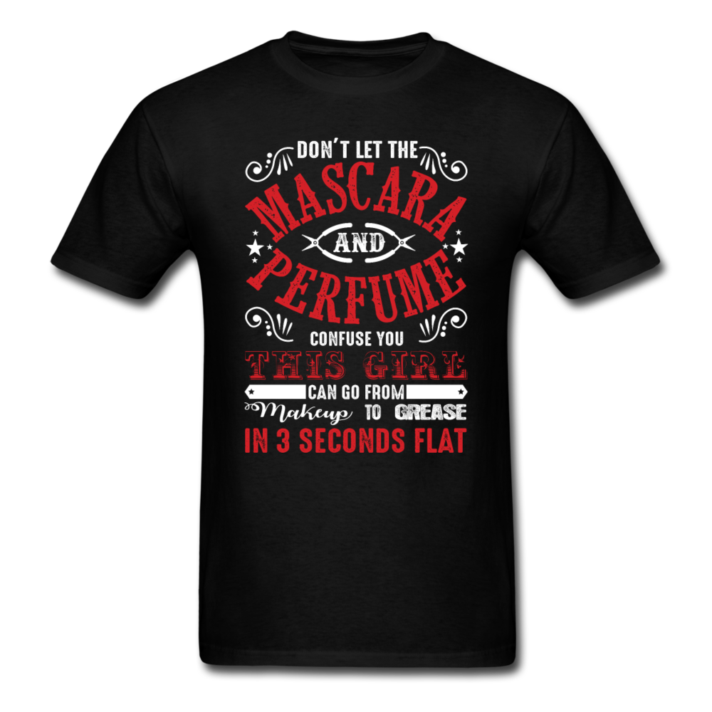 Mascara to Grease Girl Mechanic Men's T-Shirt - black
