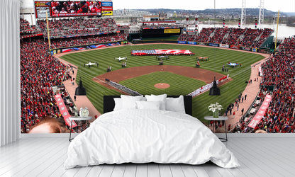 Great American Ballpark Opening Day Baseball Diamond Wallpaper