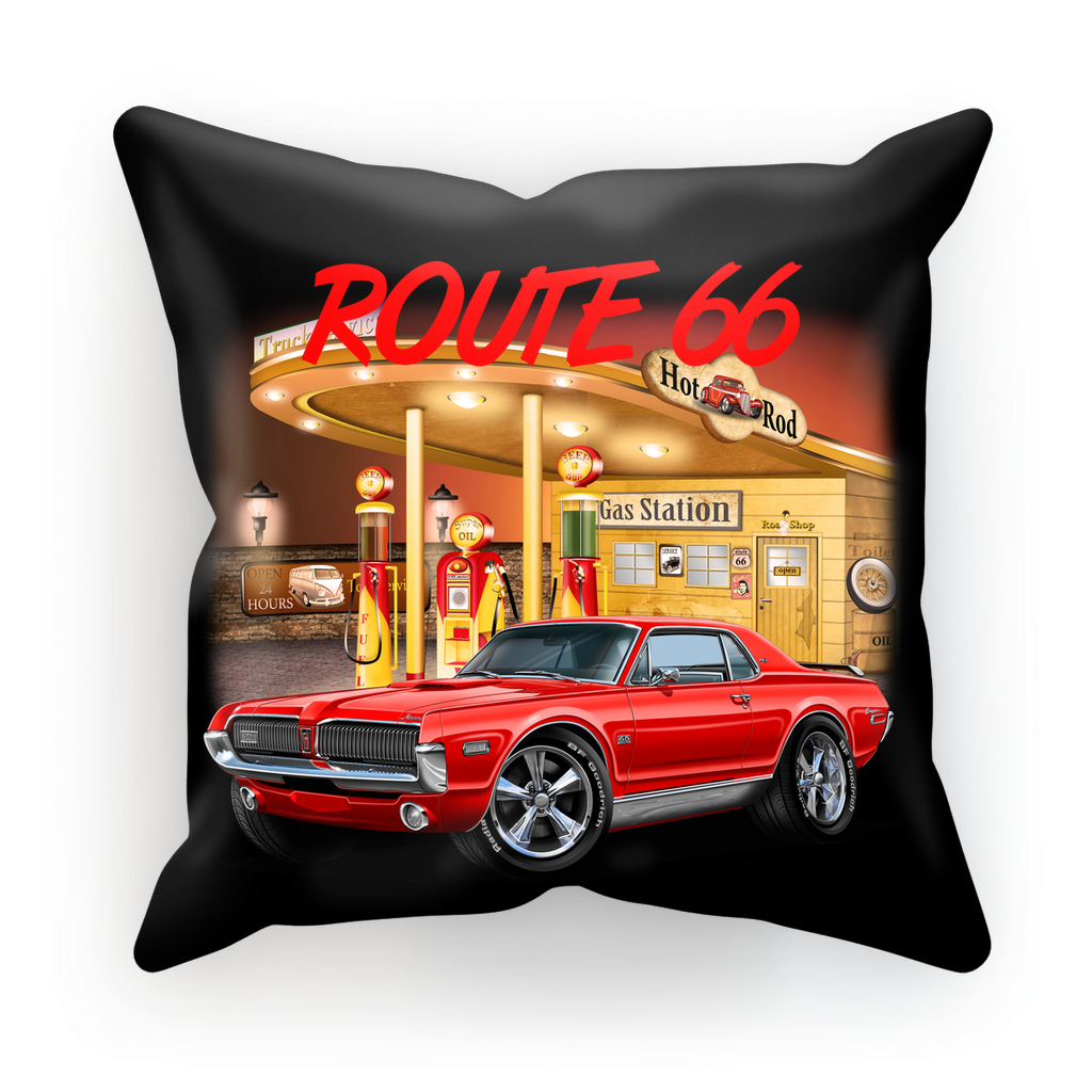 Gas Station Mercury Cougar Sublimation Cushion Cover