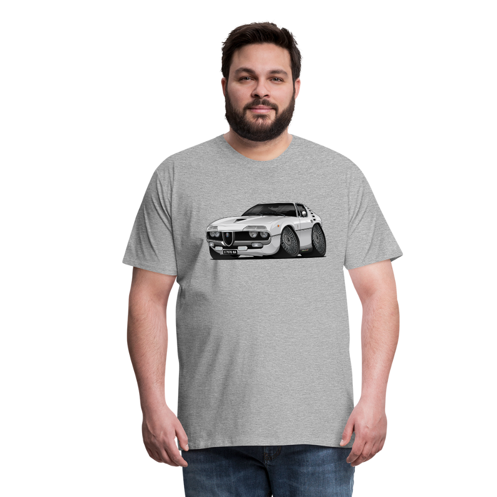 1971 Alfa Romeo Montreal Car Art Men's Premium T-Shirt - heather gray