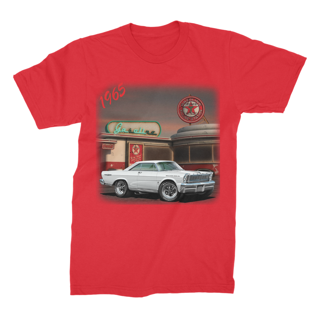 1965 White Galaxie Muscle Car Art Premium Jersey Men's T-Shirt