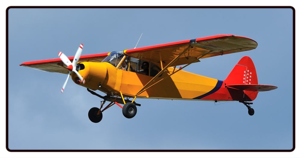 Piper Cub Sky Desk Mat