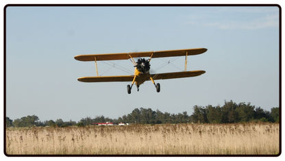 Stearman Plane Over a Field Desk Mat
