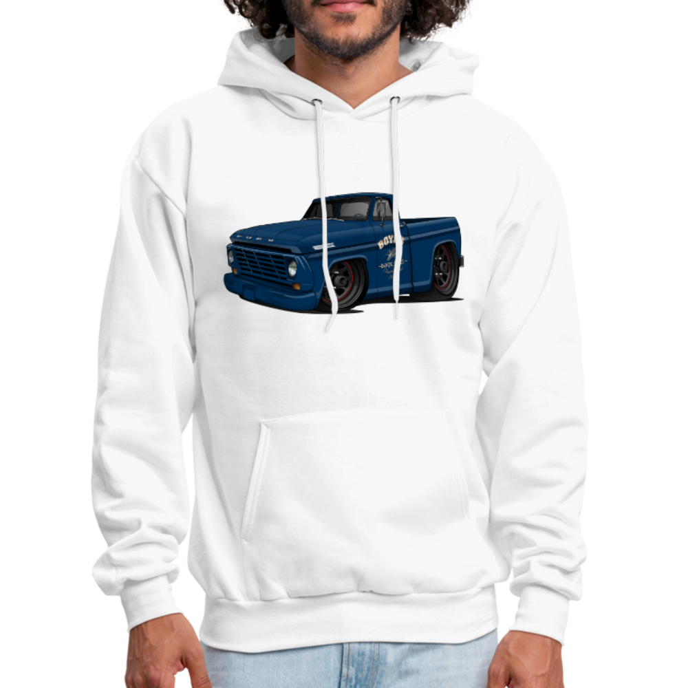 1967 Blue Ford F-100 Men's Hoodie - white