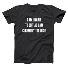 Too Legit To Quit (White Ink) Men's T-Shirt