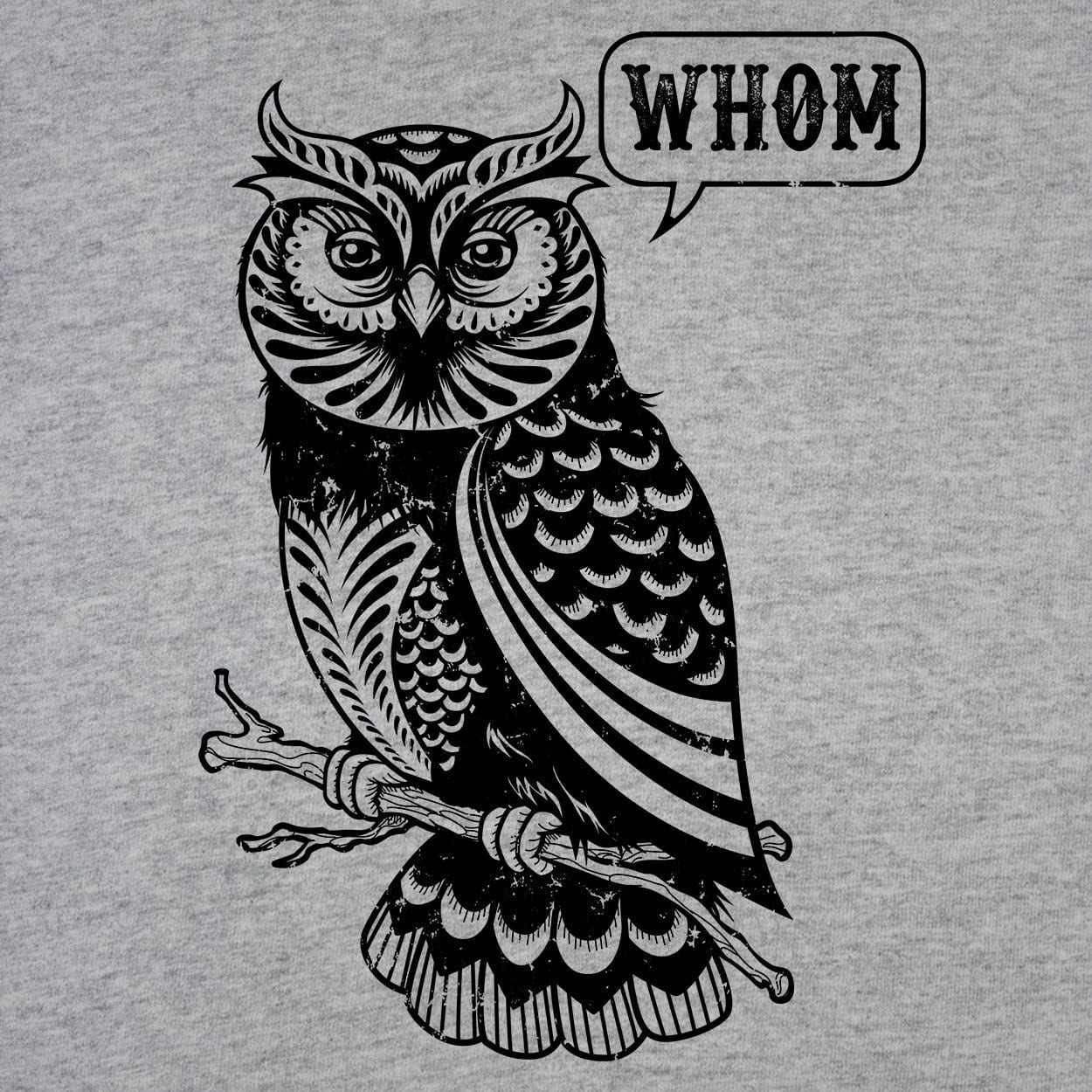 Whom Owl Grammar English Teacher Editor Men's T-Shirt