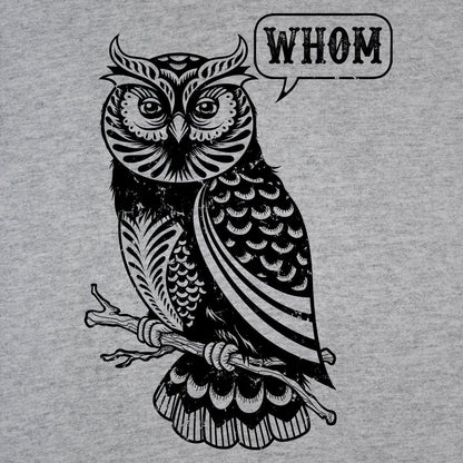 Whom Owl Grammar English Teacher Editor Men's T-Shirt