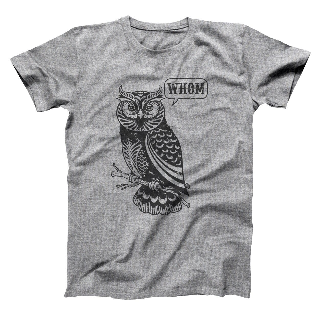 Whom Owl Grammar English Teacher Editor Men's T-Shirt