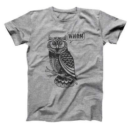 Whom Owl Grammar English Teacher Editor Men's T-Shirt
