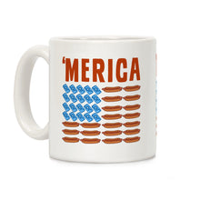 Beer, Hotdogs & 'Merica Ceramic Coffee Mug by LookHUMAN