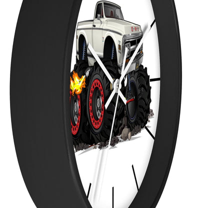 1972 GMC 4X4 Pickup Monster Truck with Rocks Car Art Wall clock