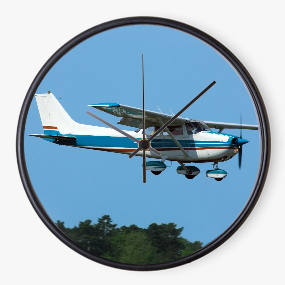 Flying Cessna 172 10 inch wall clock