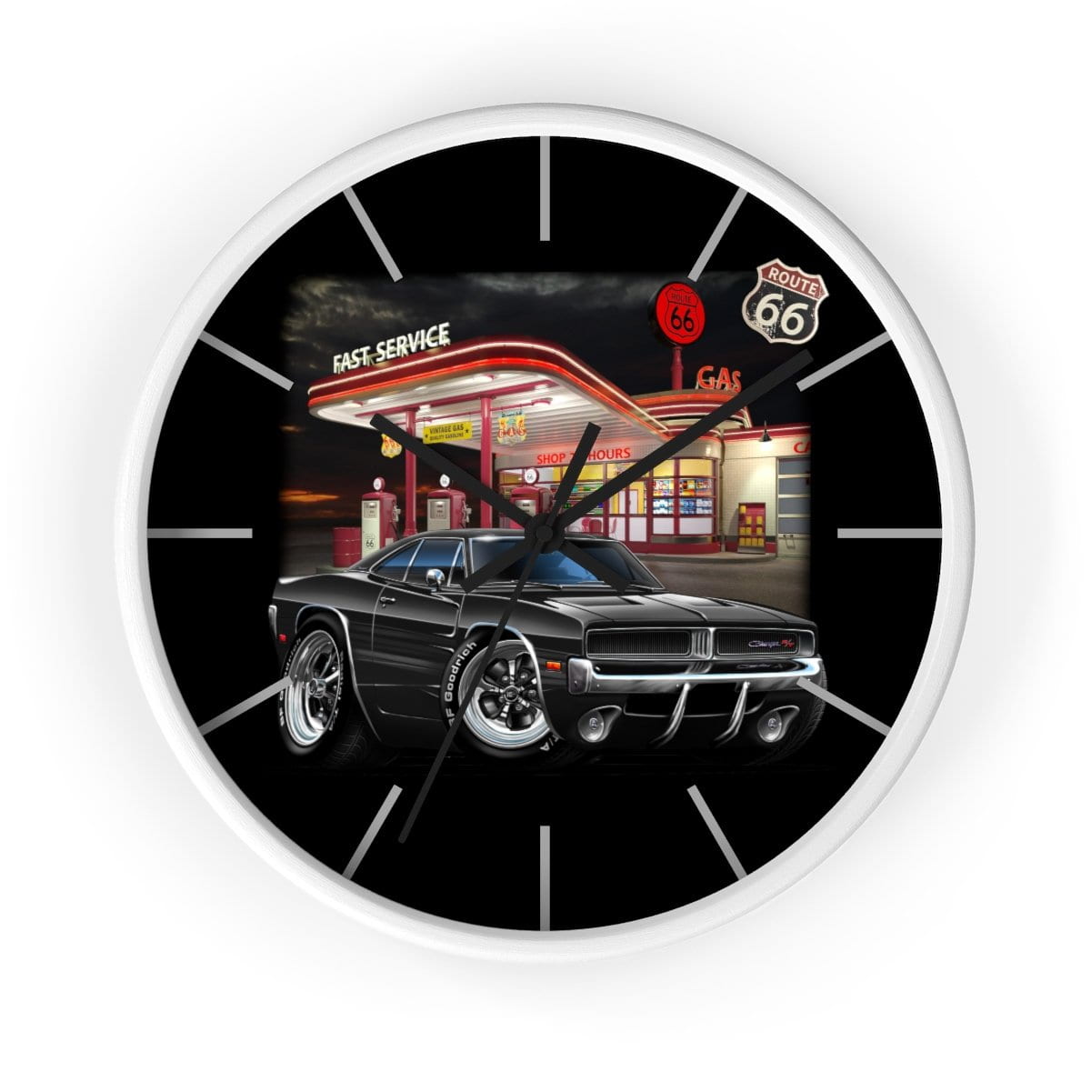 1969 Charger Vintage Gas Wall clock