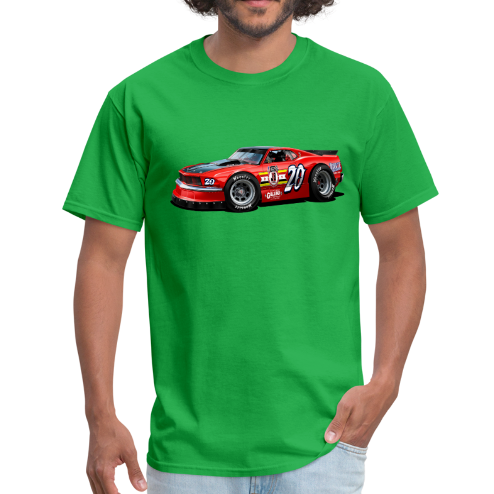 Mustang Race Car Men's T-Shirt - bright green