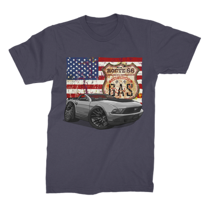 Convertible Mustang Route 66 Premium Jersey Men's T-Shirt
