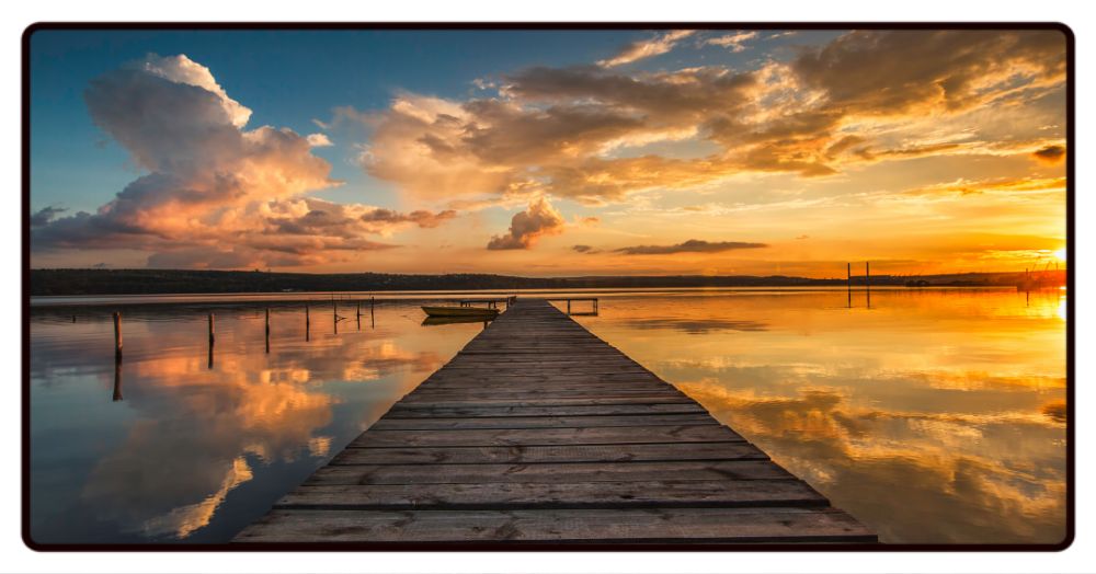 Lake Sunsets Desk Mat