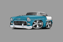 Car Art 1955 Two Tone Hot Rod Cartoon Wall Decal