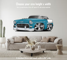 Car Art 1955 Two Tone Hot Rod Cartoon Wall Decal